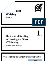 RW Topic 6 - Critical Reading and Thinking