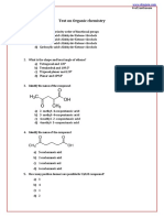 Class 10 Organic Chemistry Test Questions and Answers
