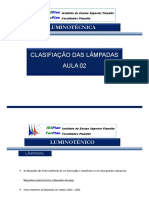 Classificação e projeto de iluminação com lâmpadas incandescentes e de descarga