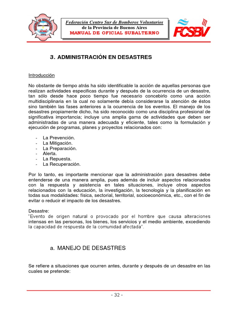 03Administracion en Desastres PDF Riesgo Planificación
