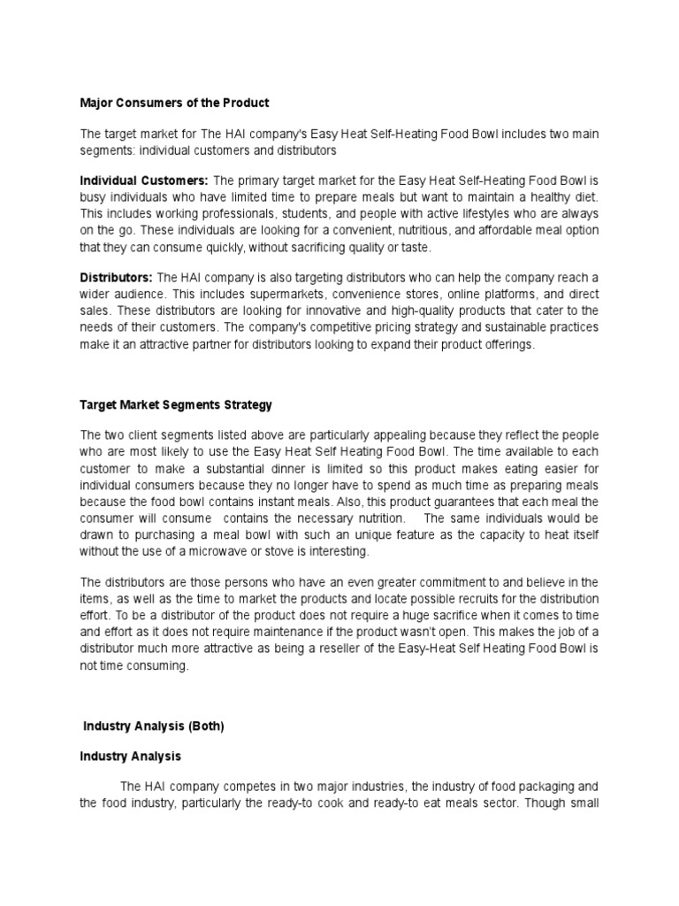 Market Analysis PDF PDF Meal Multi Level Marketing