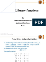 Math Library Functions: by Pundreekaksha Sharma Assistant Professor CSE