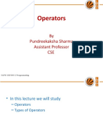 Lecture 4 Operators First Part