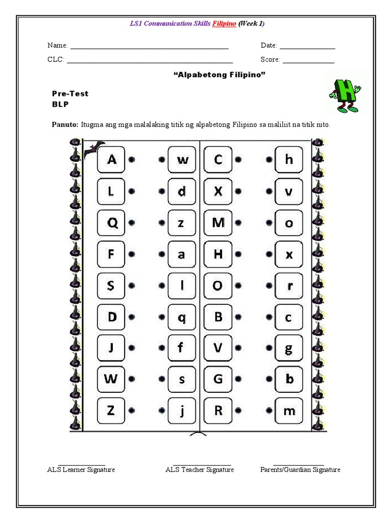 Week1 worksheets ls1 alpabetong filipino pdf quality assurance