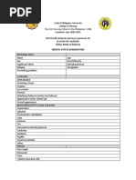 Mental Satus Exam Form