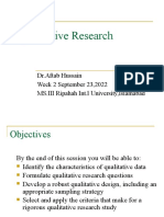 Qualitative Research Ms III