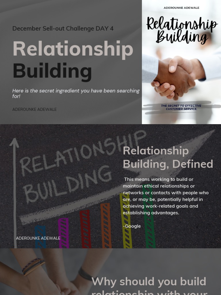 Relationship Building Pdf Download Free Pdf Business Communication