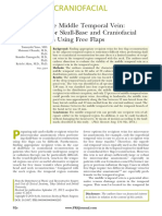 Anatomy of The Middle Temporal Vein: Implications For Skull-Base and Craniofacial Reconstruction Using Free Flaps