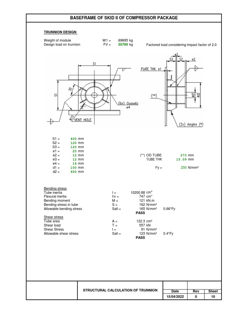 Trunnion Design PDF Bending Sheet Metal