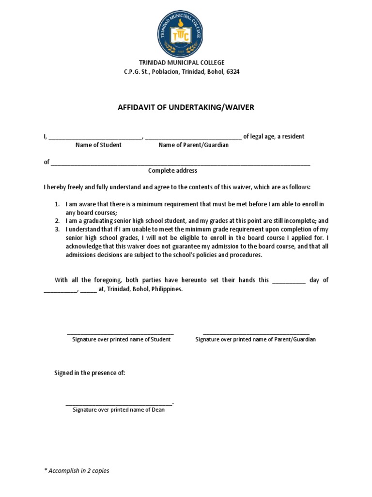 Waiver | PDF