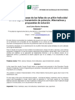 Estudio de Las Causas de Las Fallas de Un Piñón Helicoidal de Una Caja de Transmisión de Potencia