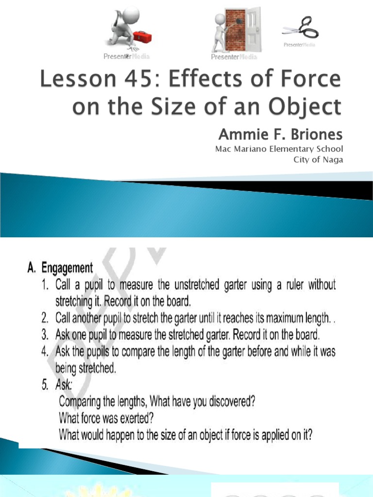 Lesson 45 Effects of Force On The Size of An Object | PDF