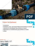 Operasional, Pemantauan, Pemeliharaan Dan Troubleshooting Pipa Distribusi Air Bersih by HarryR PDF
