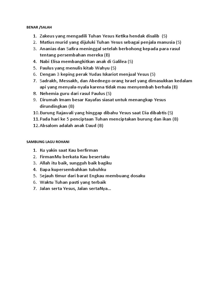 BENAR | PDF