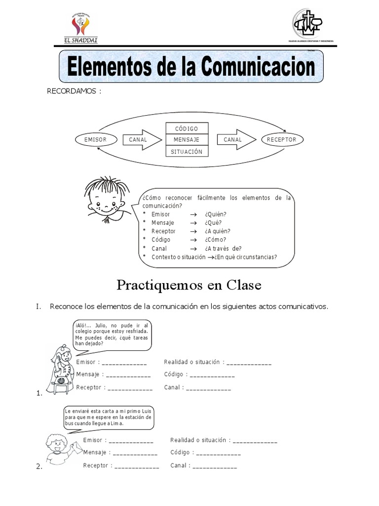 Elementos De La Comunicaci n Para Ni os PDF