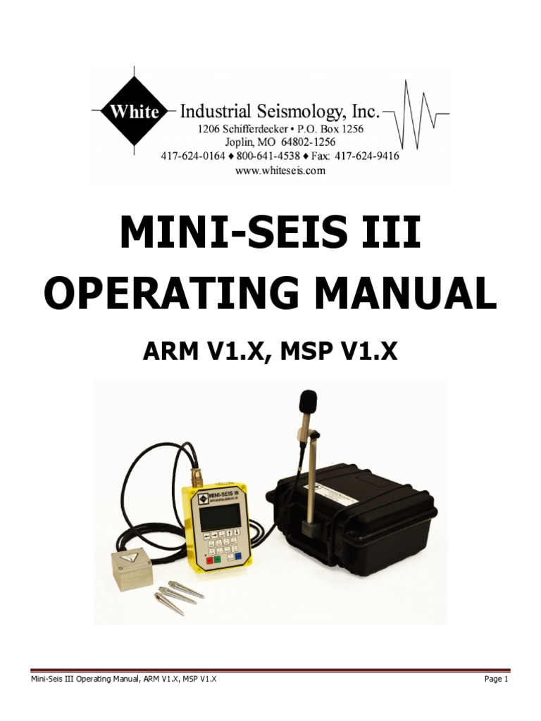 Mini-Seis III Manual | PDF | Usb | Information And Communications ...