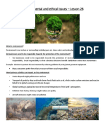 Environmental and Ethical Issues - Lesson 28 PDF
