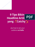 Tips Bikin Headline Artikel Yang Catchy