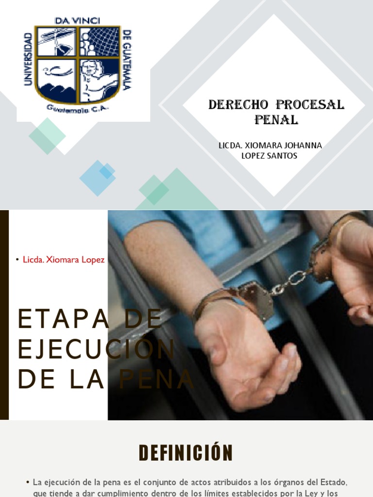 Ejecución de la Pena en Derecho Penal | PDF | Sentencia (ley) | Castigos