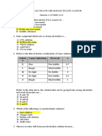 Exercises of Electrolyte and Non Electrolyte Solution