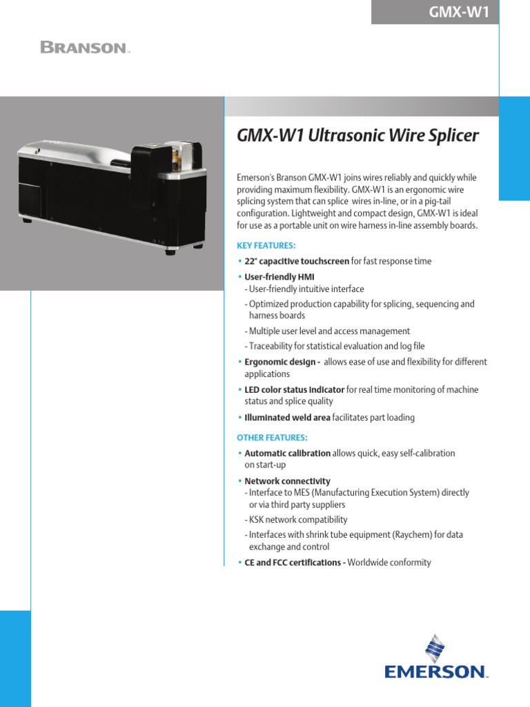 GMX-W1 Ultrasonic Wire Splicer | PDF | User Interface | Usability