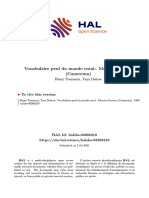 Vocabulaire Peul Du Monde Rural PDF