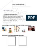Examen Ciencias Naturales 4 PDF