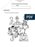 Evaluacion Diagnostica de Comunicacion 4 Años