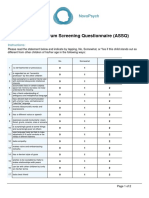 Autism Spectrum Screening Questionnaire Assq