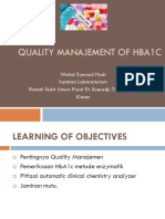 Quality Manajement of HbA1c - DR Wahid