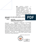 Ref: Decreto: Juan Alberto REYNA MENDOZA Alfz PNP Comisario CRPNP Sausal