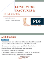 Rehabilitation For Ankle Fractures & Surgeries