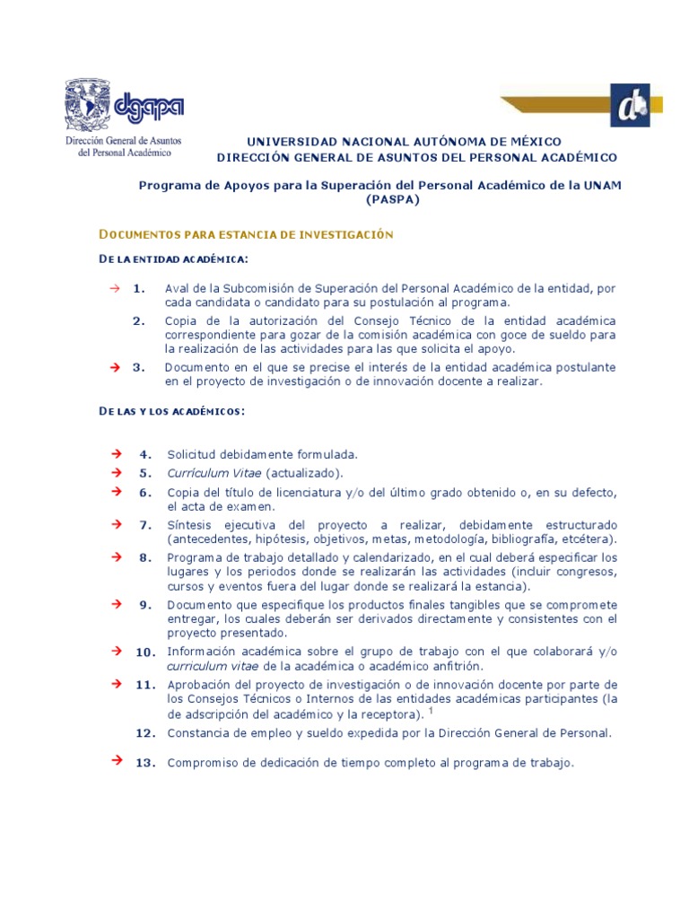 2023 Paspa Documentos Estancia Investigacion | PDF