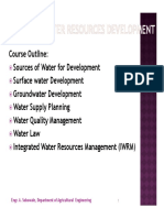 National Water Policy and Resource Management