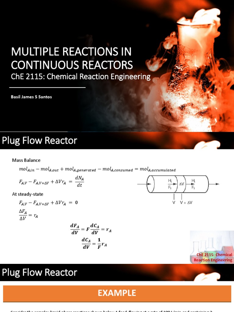 9 - Multiple Reactions in Continuous Reactors | PDF | Chemical Reactor ...