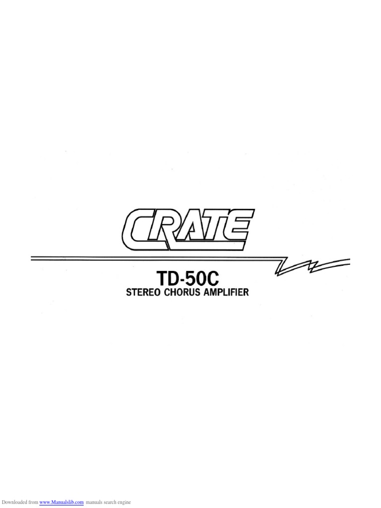 Crate td50c PDF