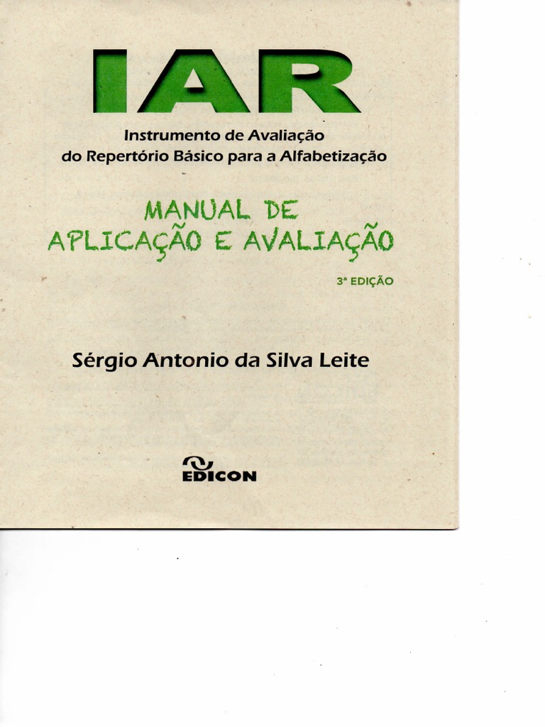 IAR - Aplicação e Avaliação | PDF
