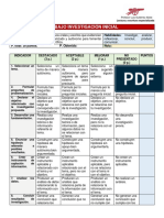 Rúbrica Investigación Inicial - Lectura y Escritura Especializada PDF