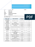 Date: OCTOBER 1, 2014 14-0253 TO: Direct Sales From: Simon Marsh Subject: Introduction of Pws-4400 Type