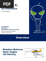 3D Kinematics: Presented By: Amir Patel PHD (Mechatronics) Cape Town