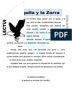 Ficha de El Aguila y La Zorra para Segundo de Primaria