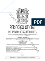 Periodico Oficial: Del Estado de Aguascalientes