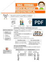 Sinonimia para Quinto de Primaria