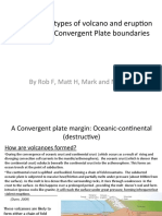 The Different Types of Volcano and Eruption at Convergent Margins