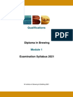 Diploma in Brewing Module 1 Syllabus 2021 PDF