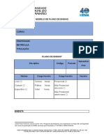 Modelo de Plano de Ensino