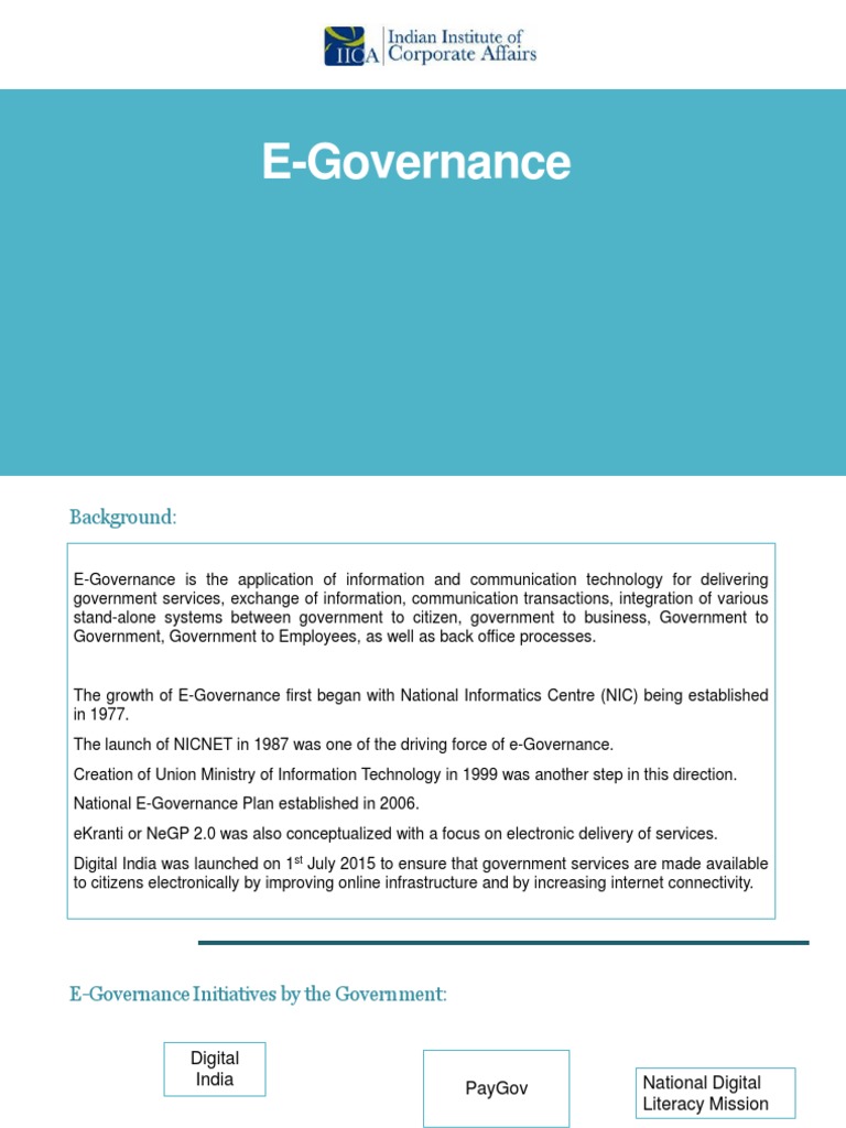 E Governance PDF | PDF | Information | Computing