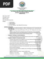 February Minutes of Meeting