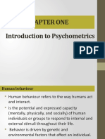 Psychometrics Chapter One