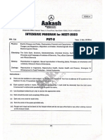 Aakash NEET Part Syllabus Test PST - 02 INTENSIVE